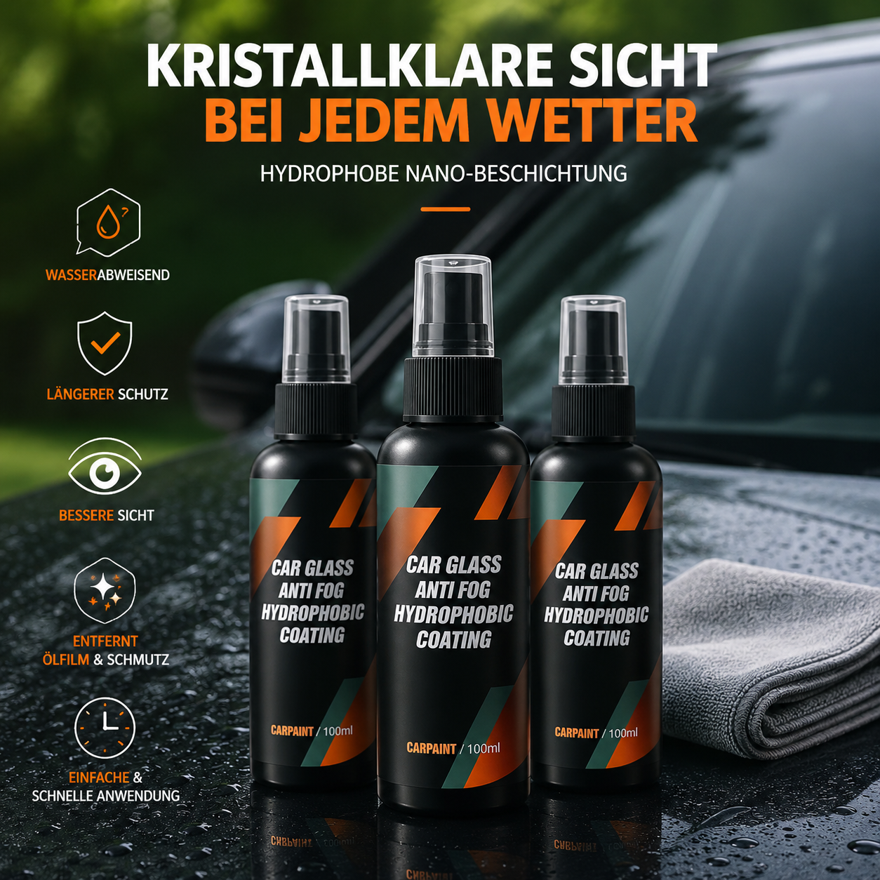 NanoShield™ | Klare Sicht Bei Jedem Wetter